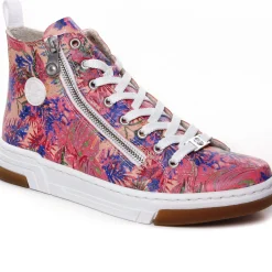 Baskets Mode Rieker N3945-91 Rose Fleurs