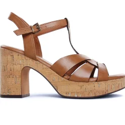 Nu-Pieds Semelle Liège Marco Tozzi 28394 Cognac