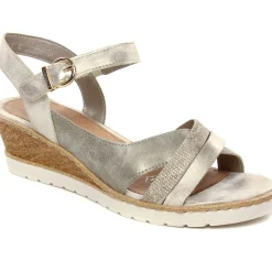 Sandales Compensées Remonte R6263-60 Metal Perle