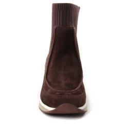 Baskets Compensees Mamzelle Veris Velour Chocolat