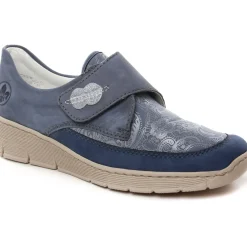 Baskets Compensees Rieker 537Co-15 Jeans Lightblue