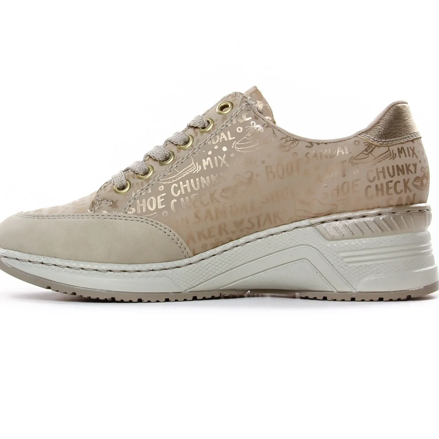 Baskets Compensees Rieker N4316-62 Beige