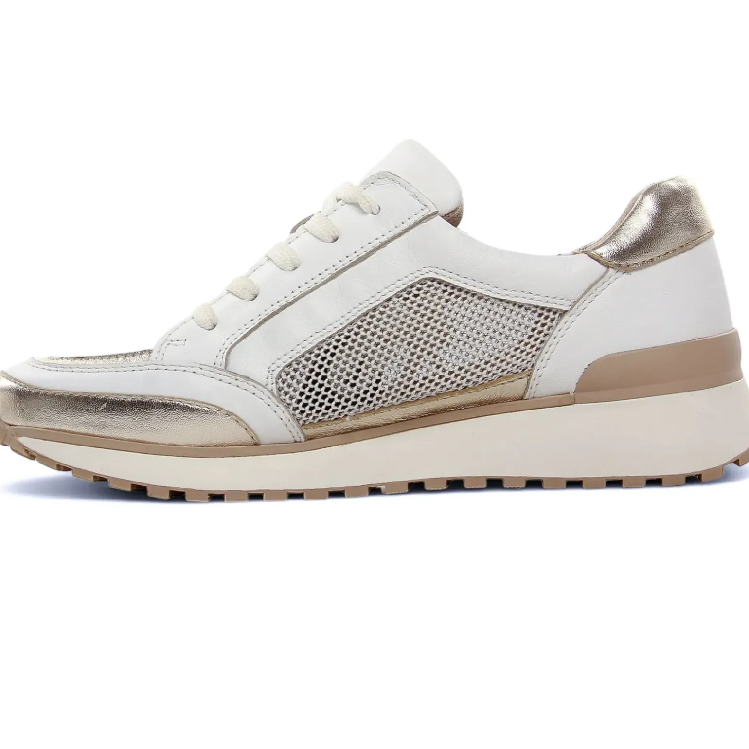 Baskets Mode Caprice 23701 White Light Gold