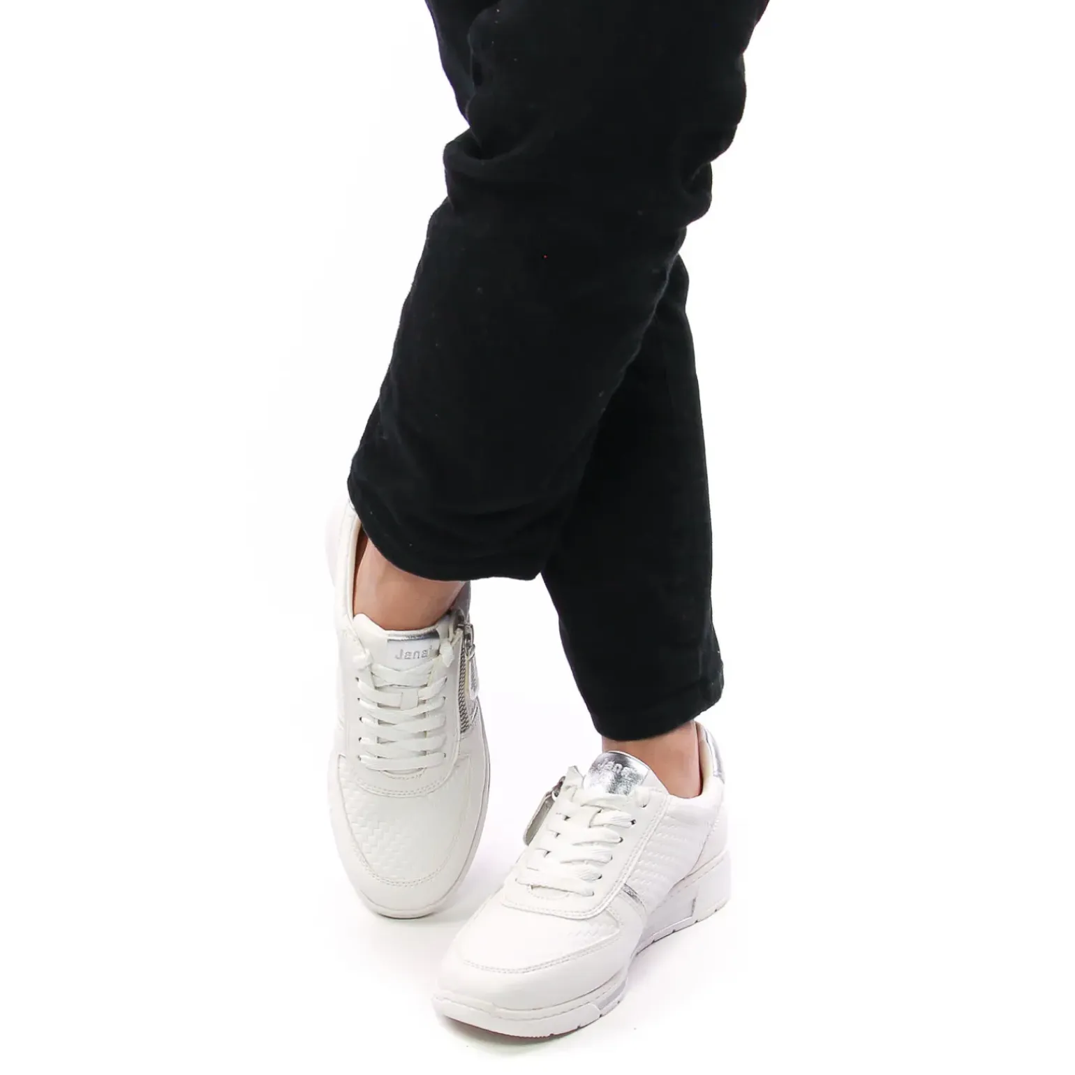 Baskets Mode Jana 23776 White Silver
