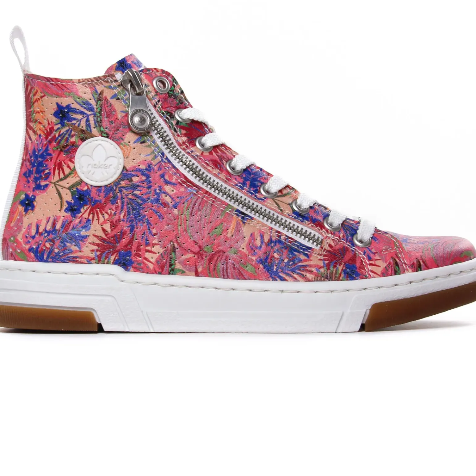 Baskets Mode Rieker N3945-91 Rose Fleurs