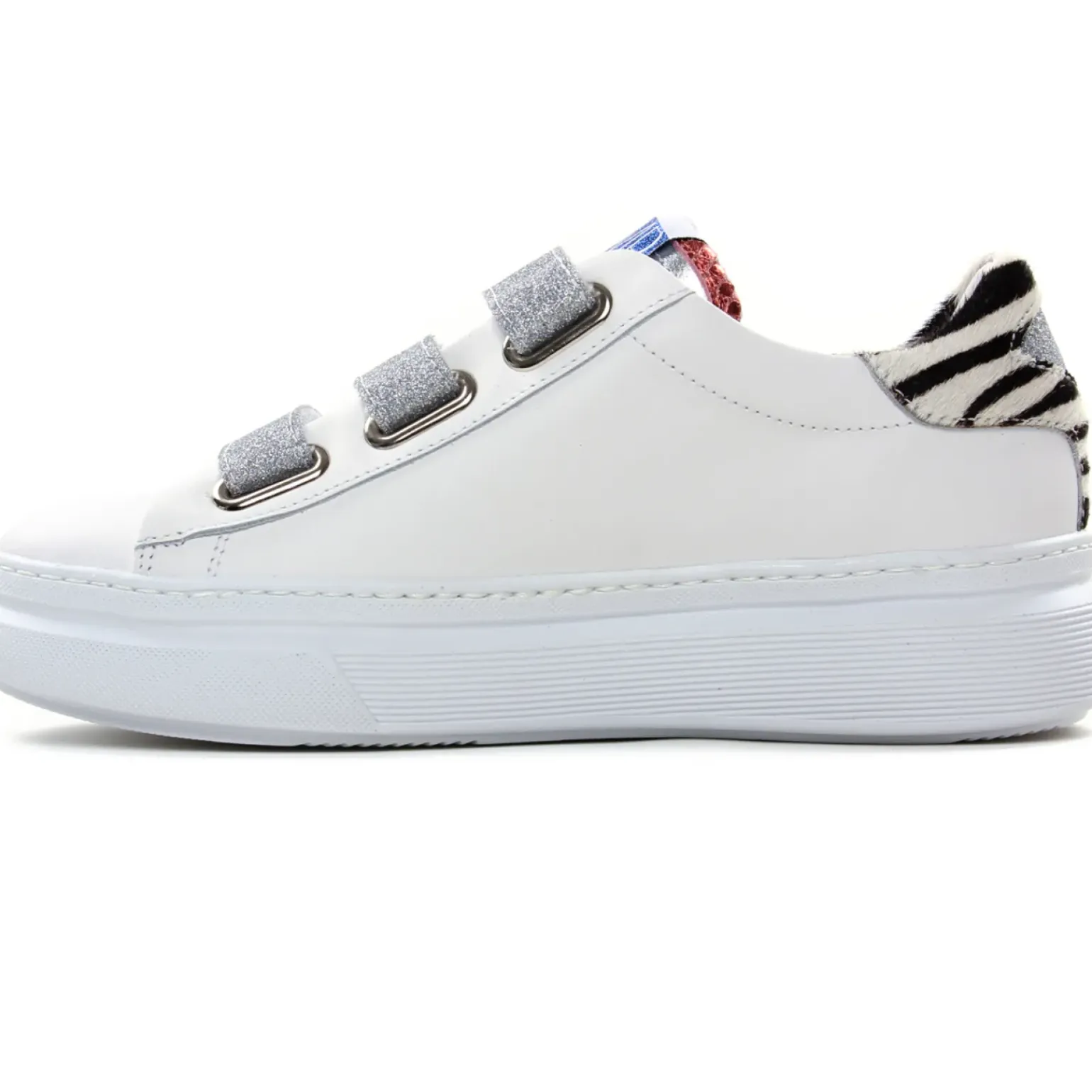 Baskets Mode Semerdjian Barry 6715 Blanc Zebre