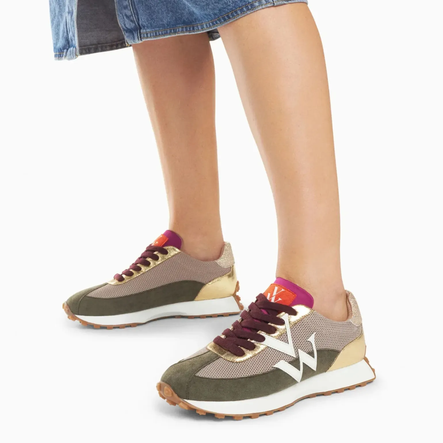 Baskets Mode Vanessa Wu Faustine Bk2655 Kaki