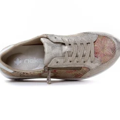 Baskets Plateforme Rieker N8103-60 Beige Multi