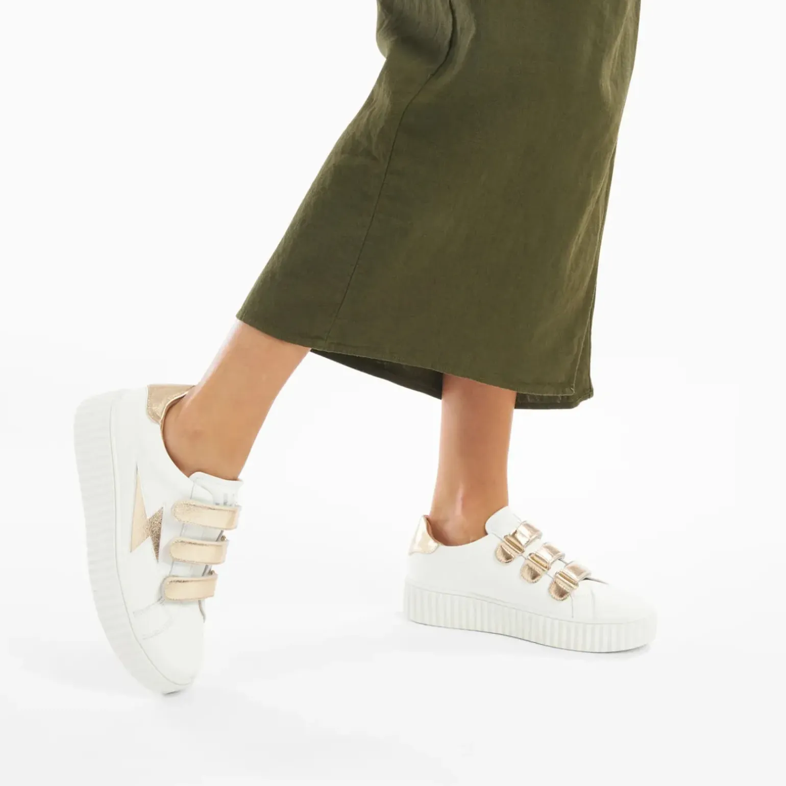 Baskets Plateforme Vanessa Wu Marilou Bk2387 Or