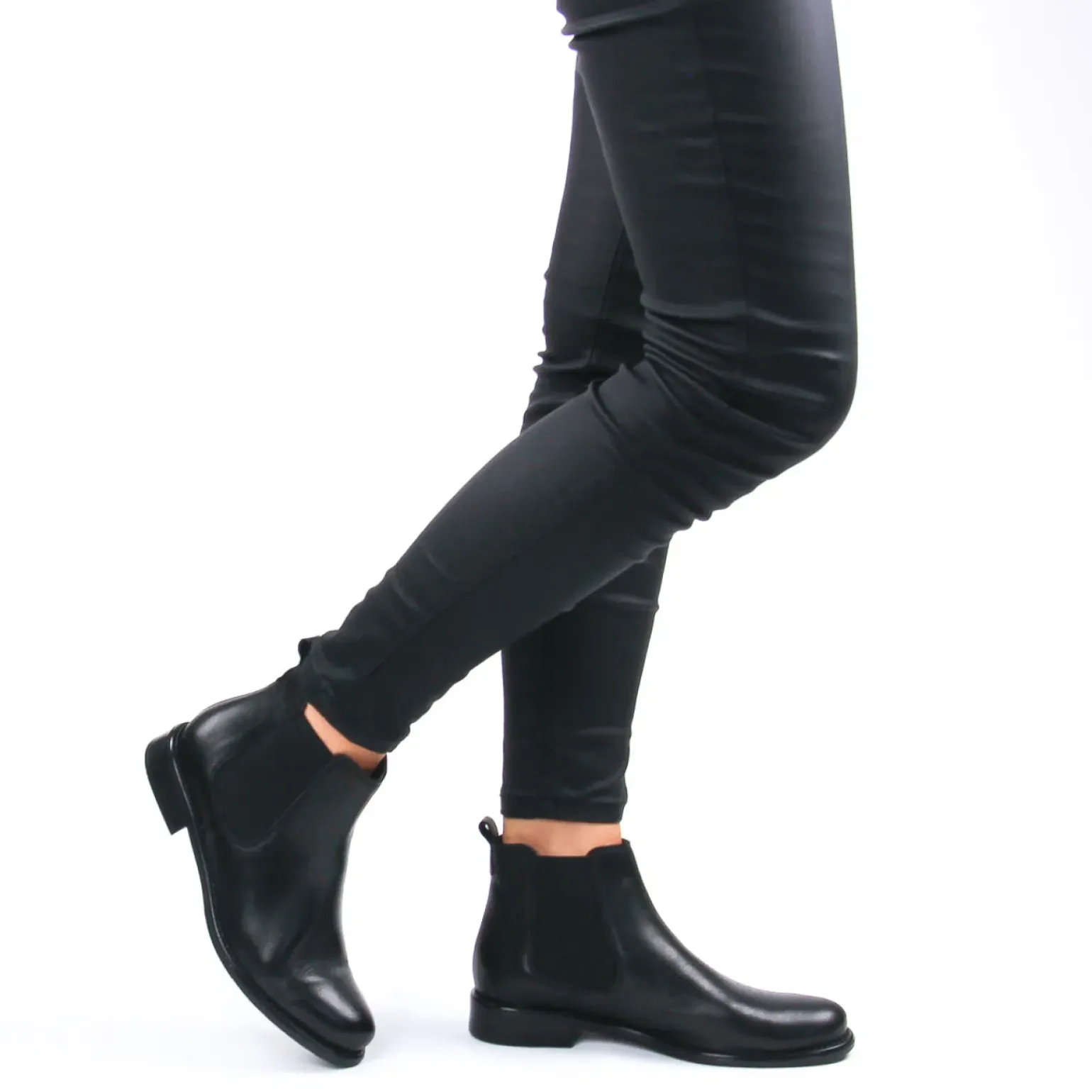 Boots Élastiquées Scarlatine Co77545 B Noir Lisse