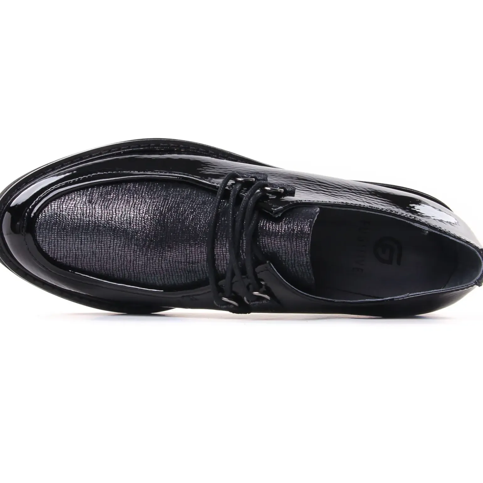 Derbys Compensées Fugitive Choupi Vernis Noir