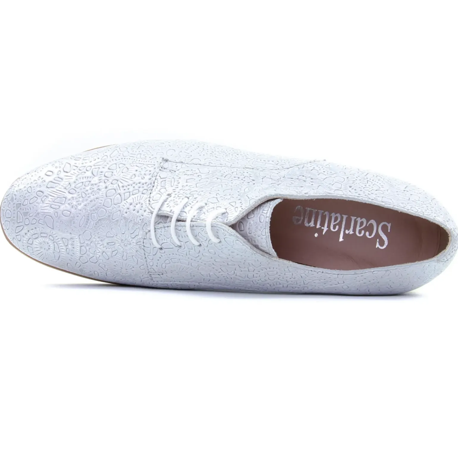 Derbys Compensées Scarlatine 22000 Ba Blanc