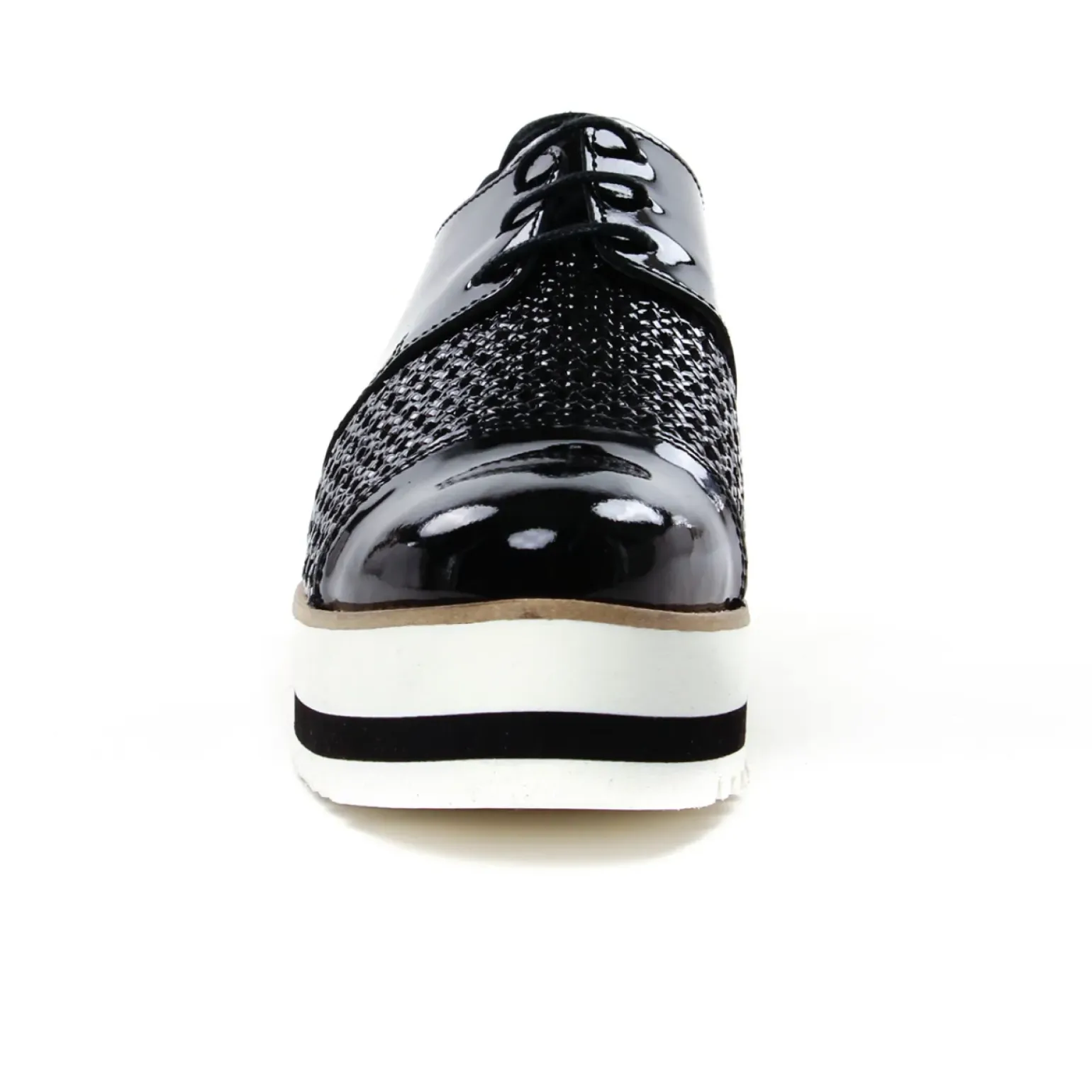 Derbys Compensées Scarlatine 22045La Noir Vernis