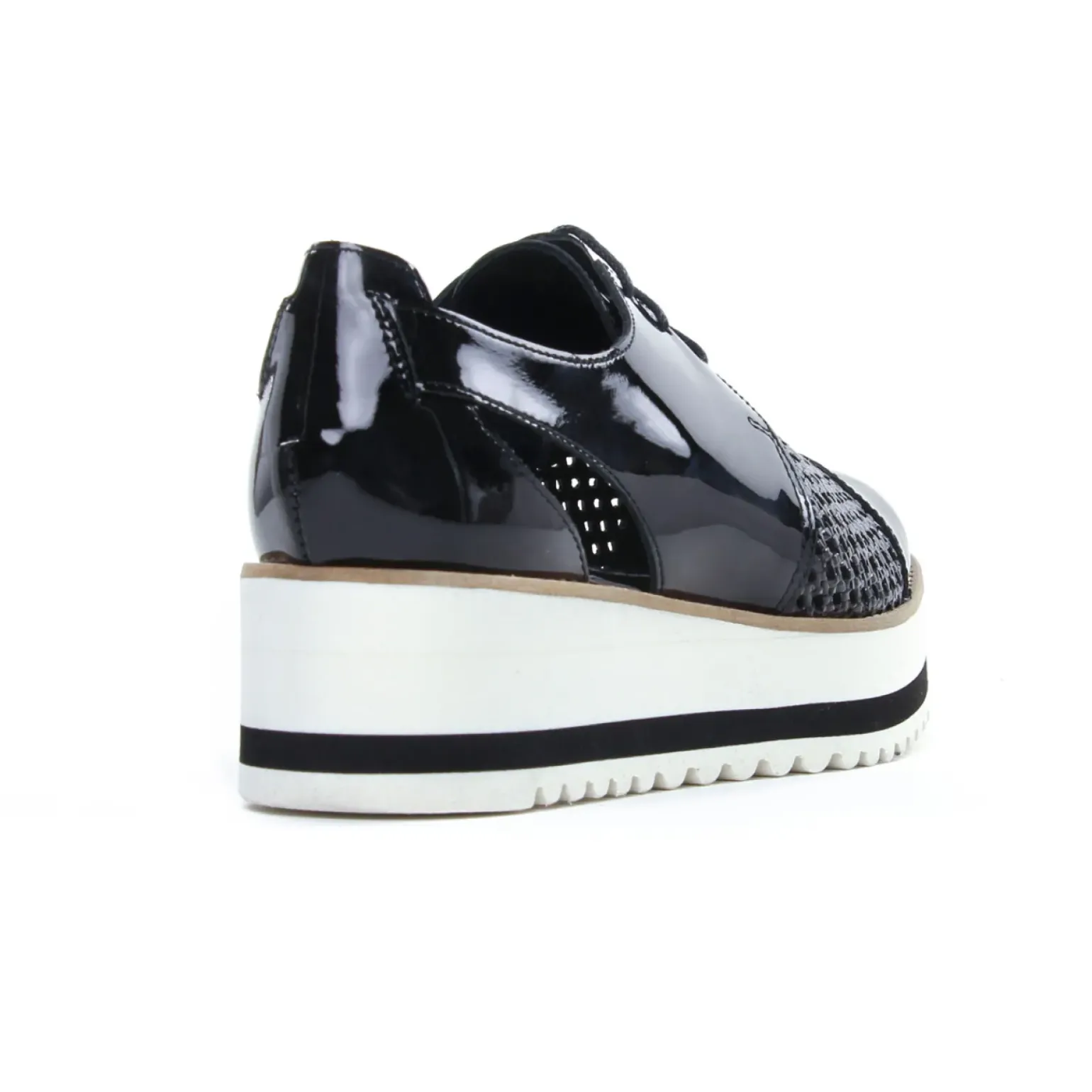 Derbys Compensées Scarlatine 22045La Noir Vernis