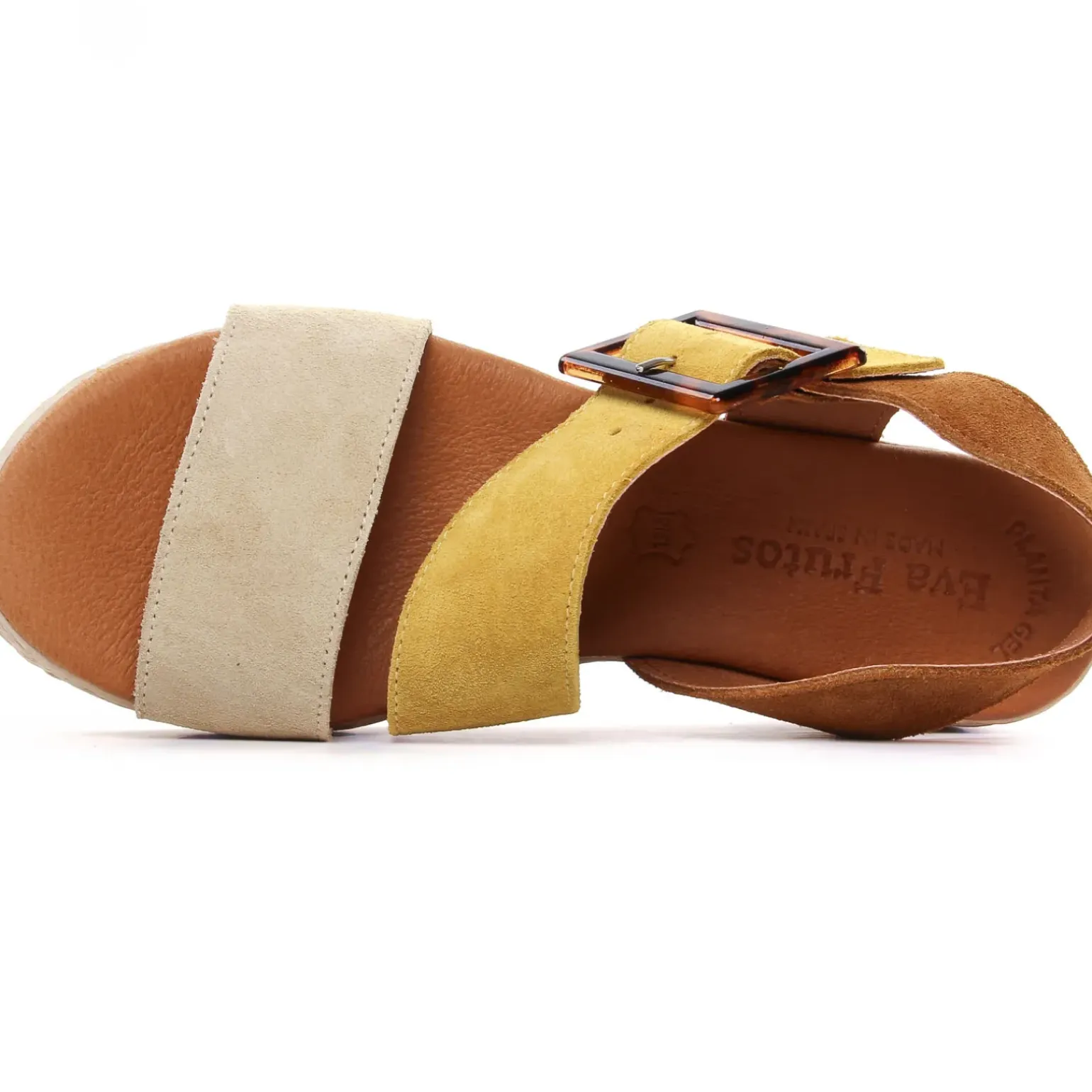 Espadrilles Compensées Eva Frutos 718 Beige Cuero