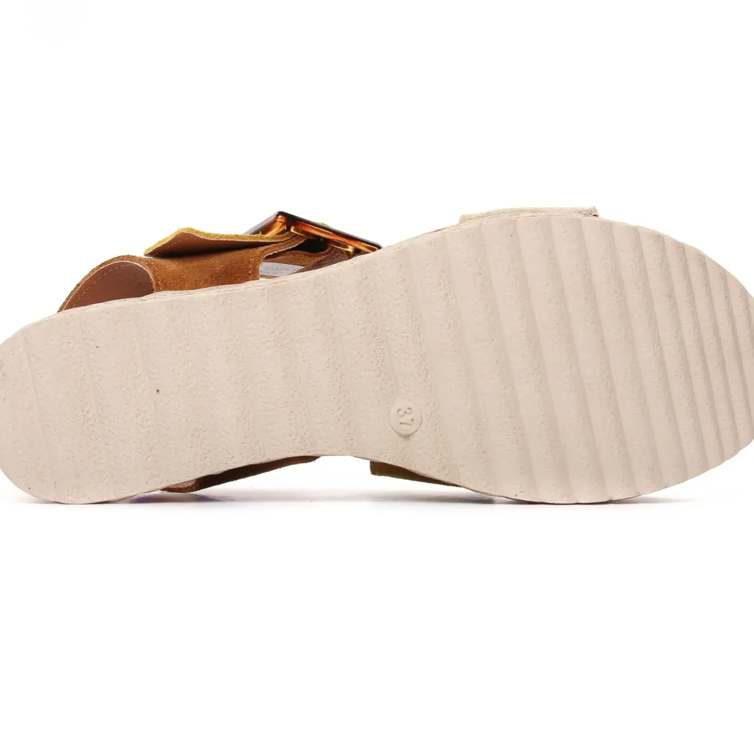 Espadrilles Compensées Eva Frutos 718 Beige Cuero