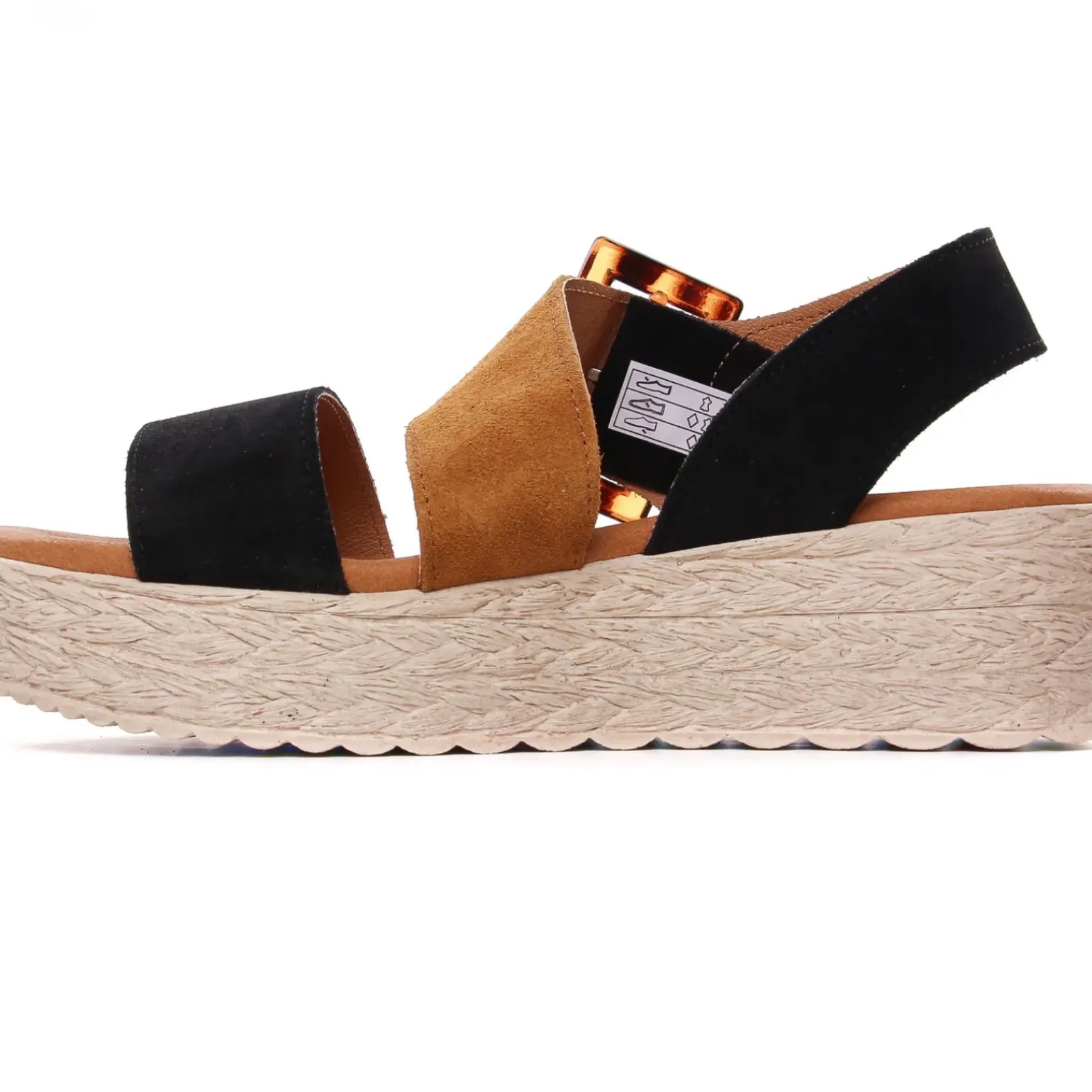 Espadrilles Compensées Eva Frutos 718 Noir Cuero