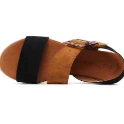 Espadrilles Compensées Eva Frutos 718 Noir Cuero