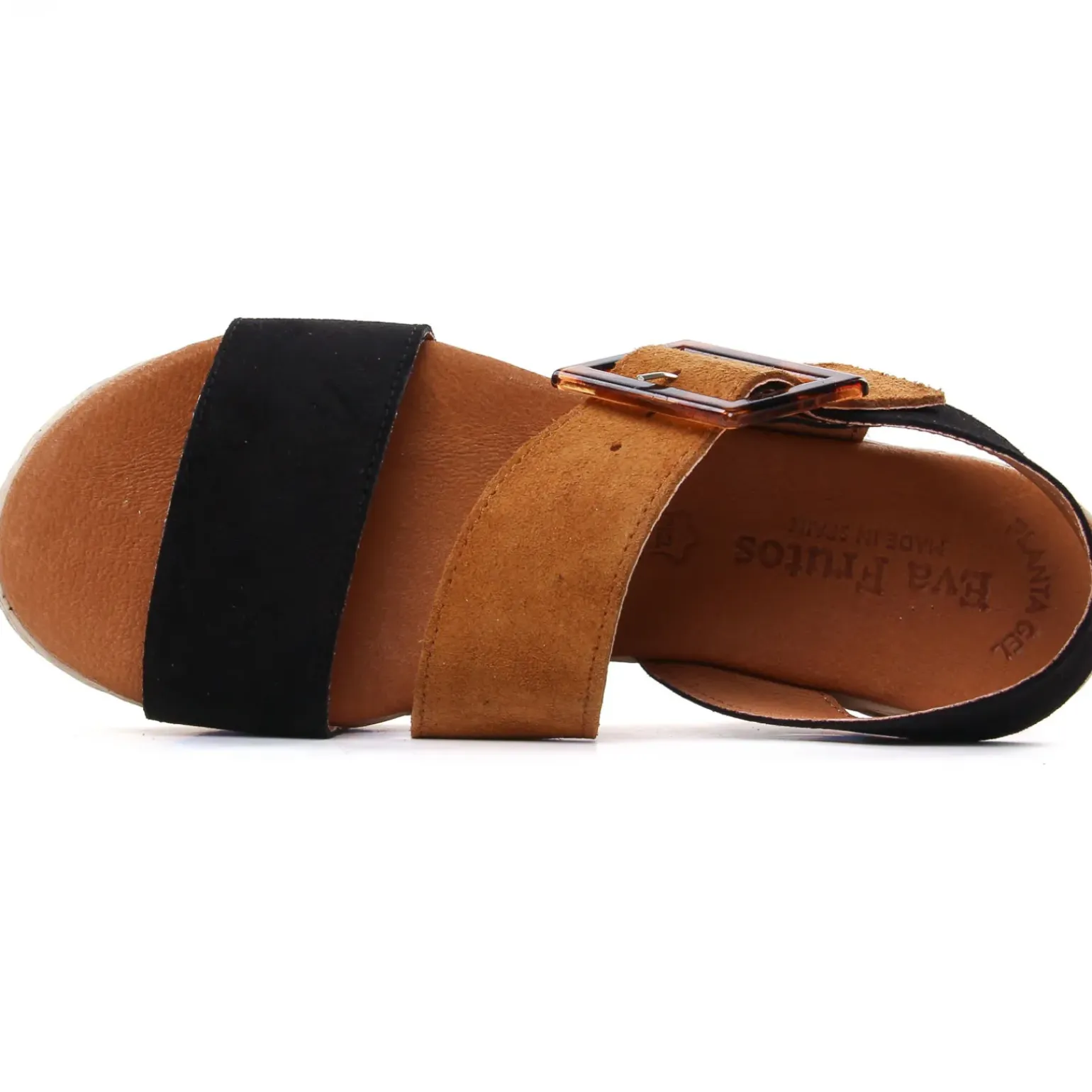 Espadrilles Compensées Eva Frutos 718 Noir Cuero