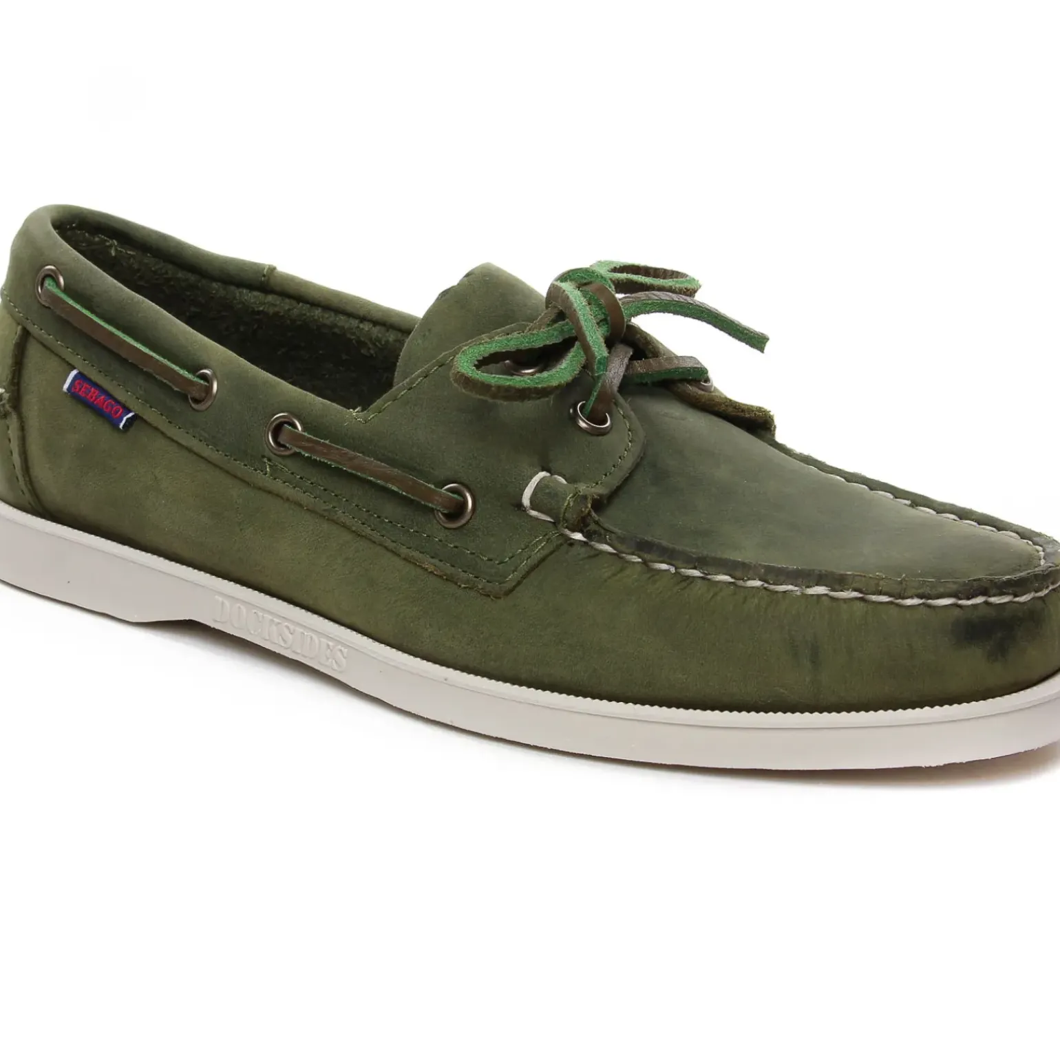 Mocassins Bateaux Sebago Docksides Crazy grenn military