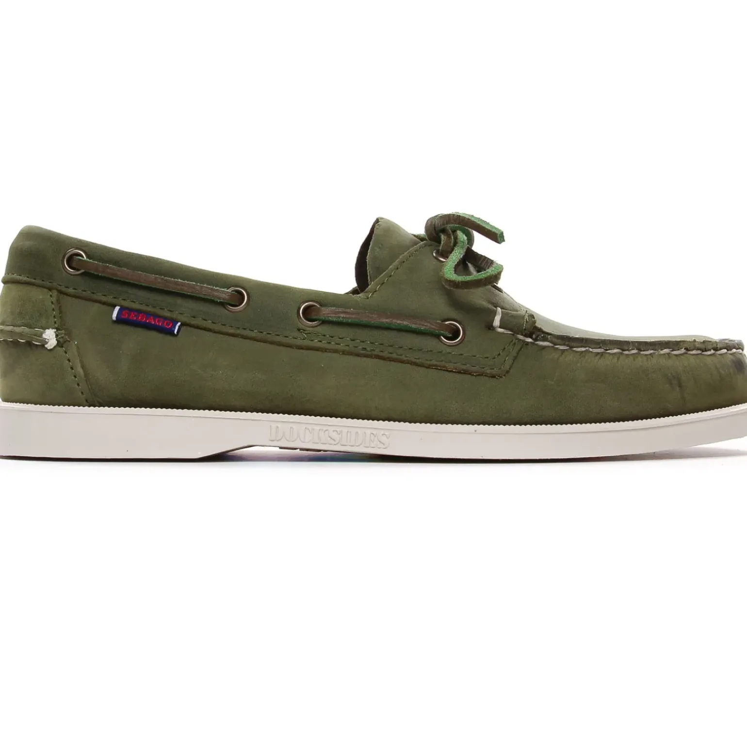 Mocassins Bateaux Sebago Docksides Crazy grenn military