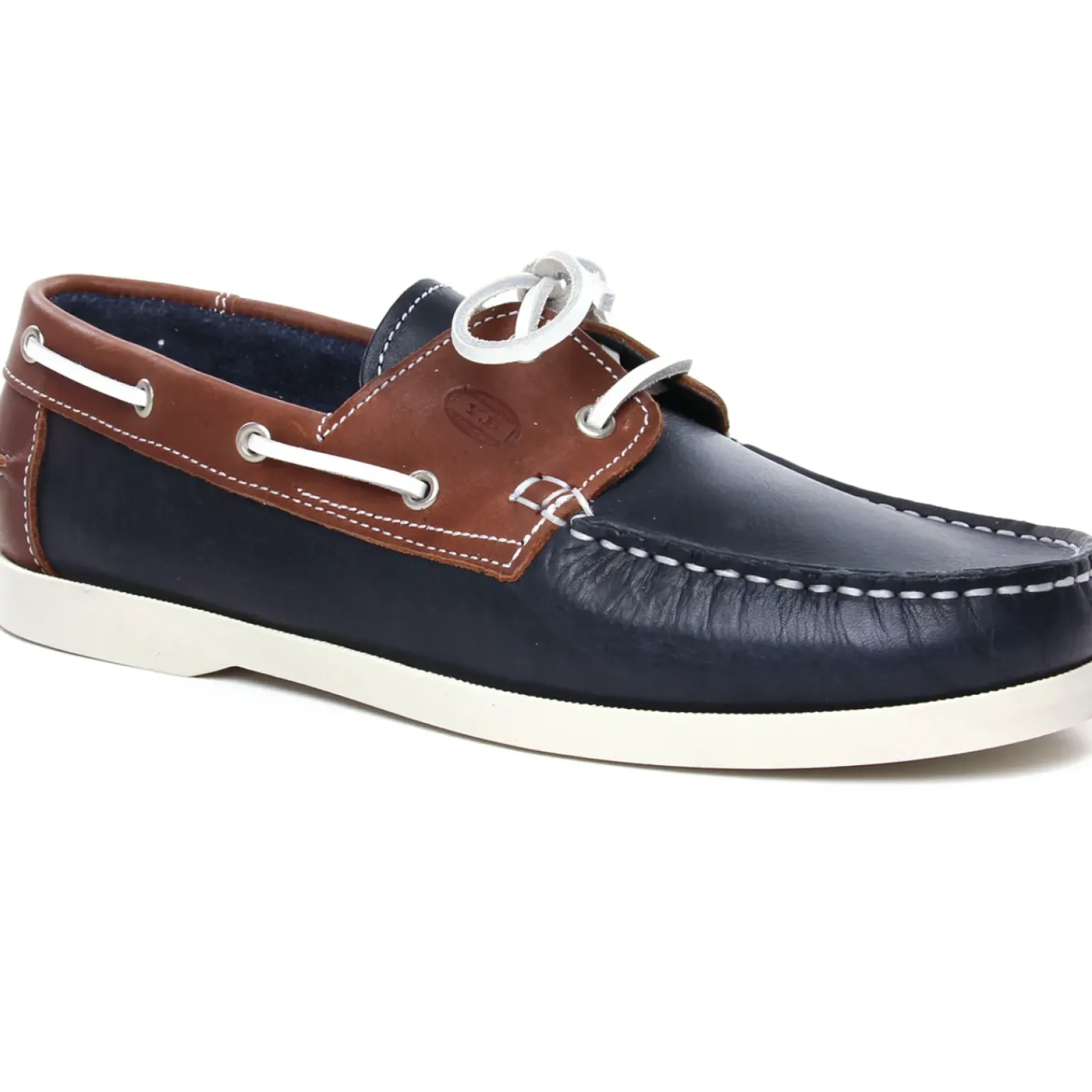 Mocassins Bateaux Yann Bolligen 1421 Marine Marron