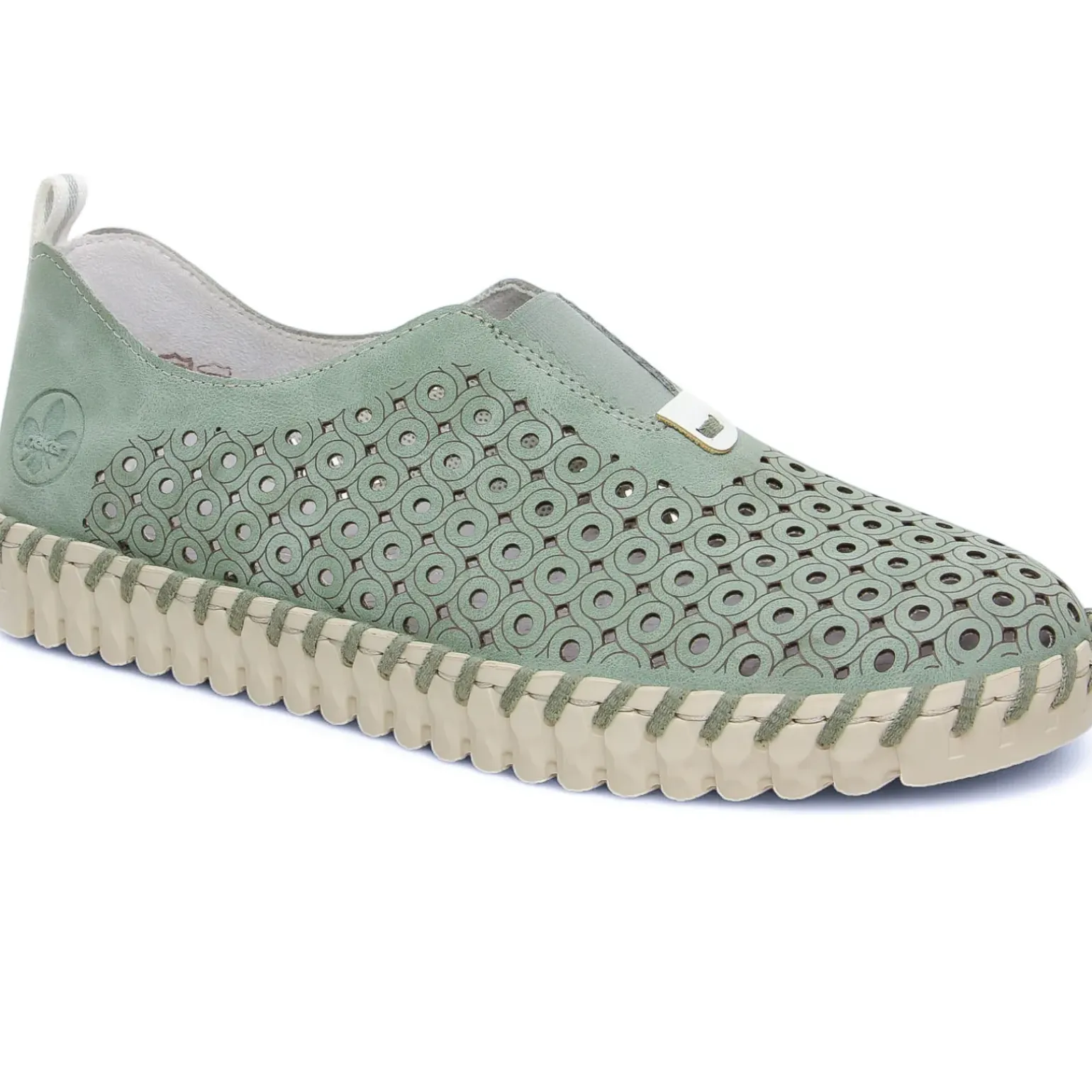 Mocassins Confort Rieker N1963-52 Mint Weiss
