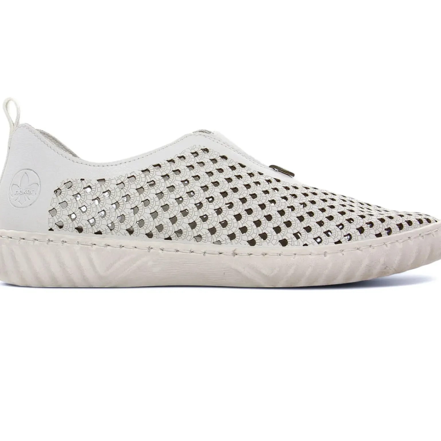 Mocassins Confort Rieker N0965-80 Weiss