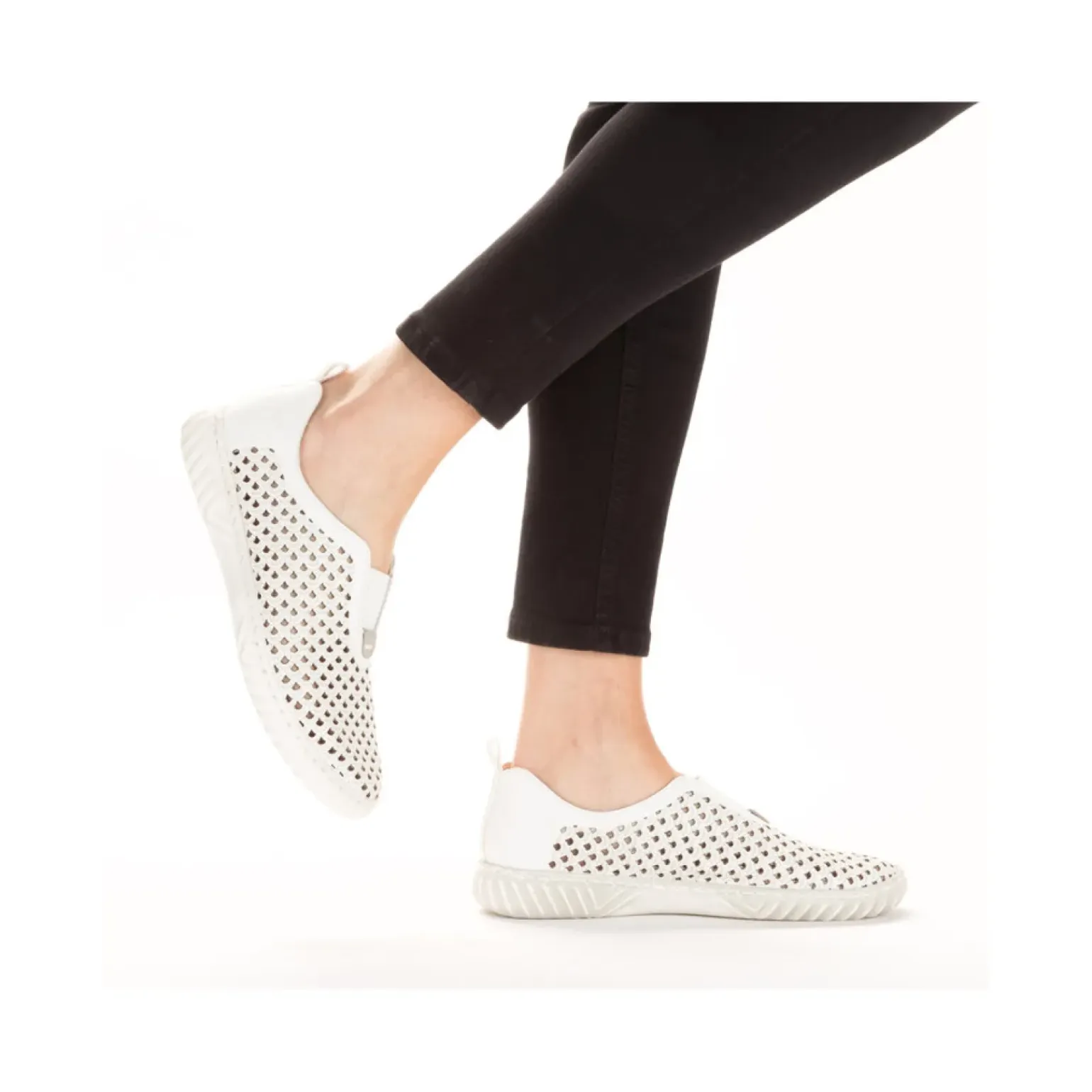 Mocassins Confort Rieker N0965-80 Weiss
