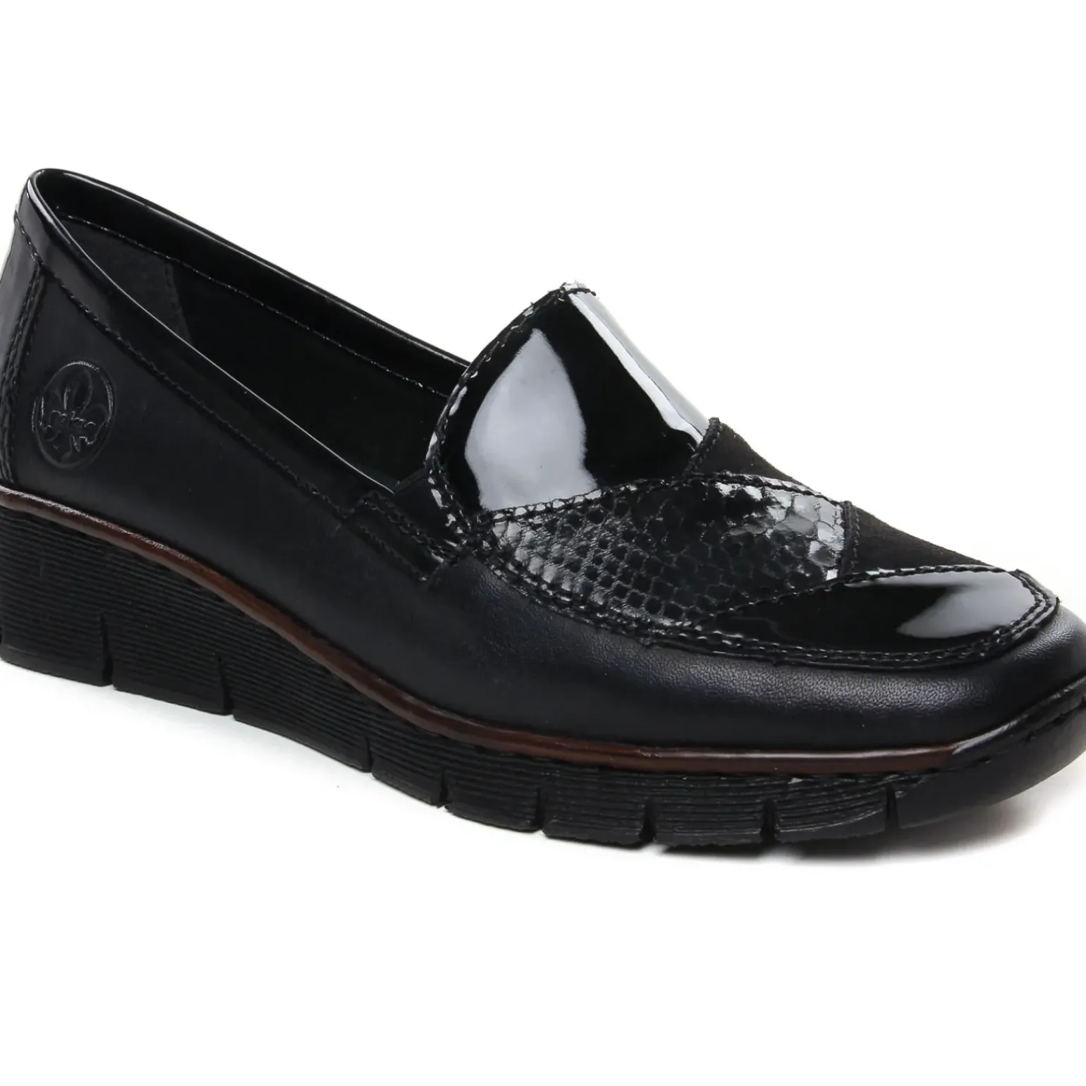 Mocassins Confort Rieker 53785-00 Schwarz