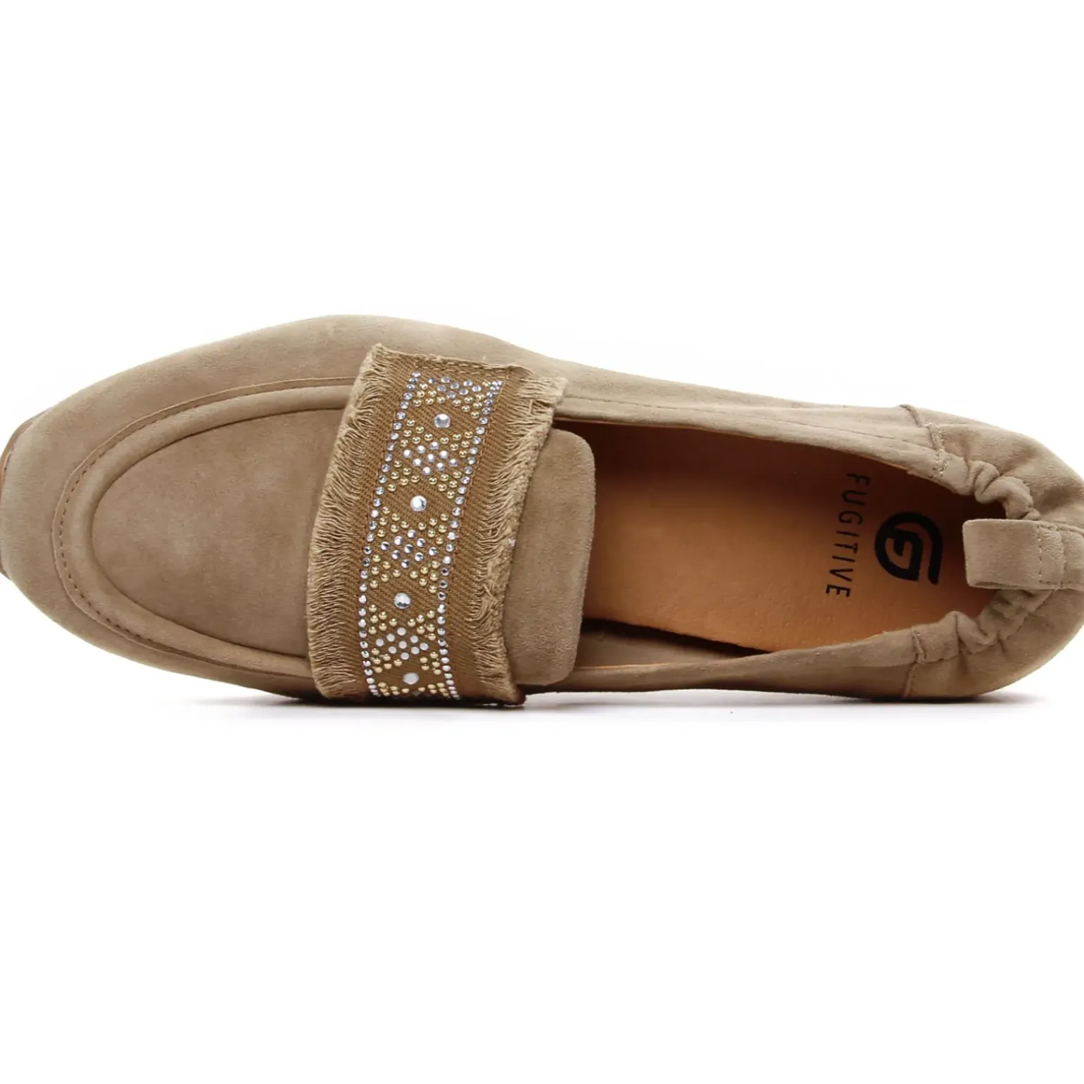 Mocassins Fugitive Venus Velour Beige