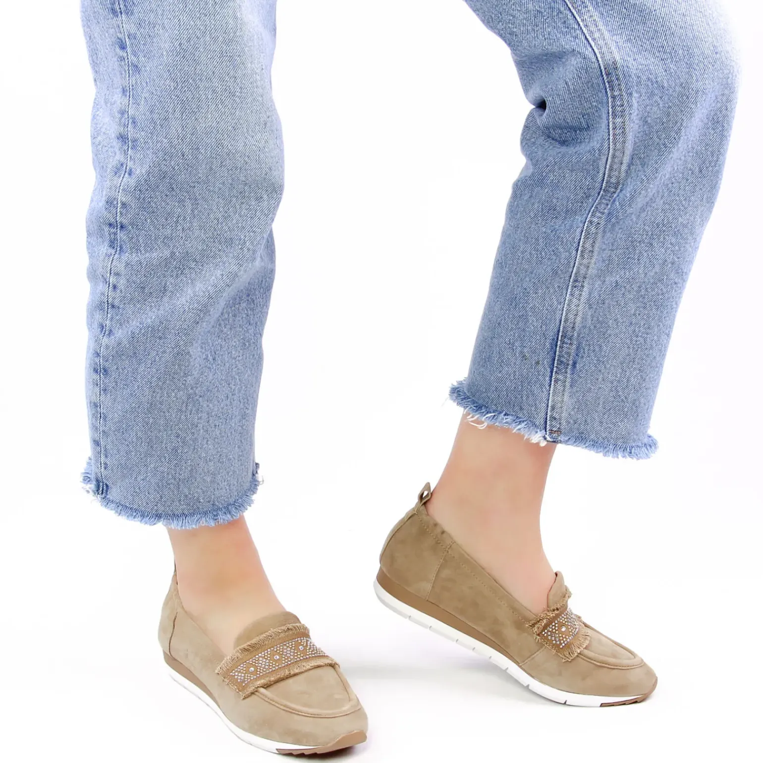 Mocassins Fugitive Venus Velour Beige