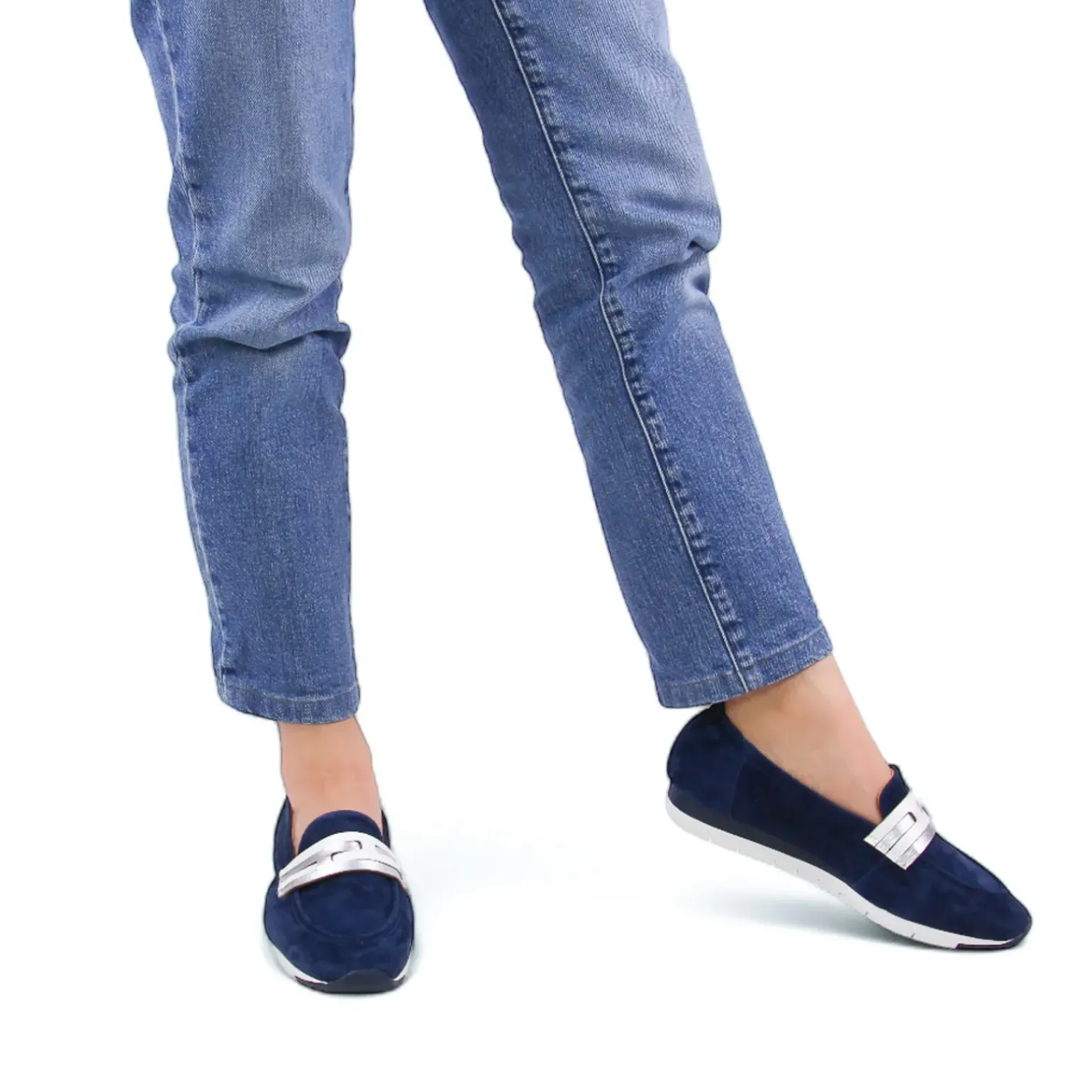 Mocassins Fugitive Venutz Velours Navy