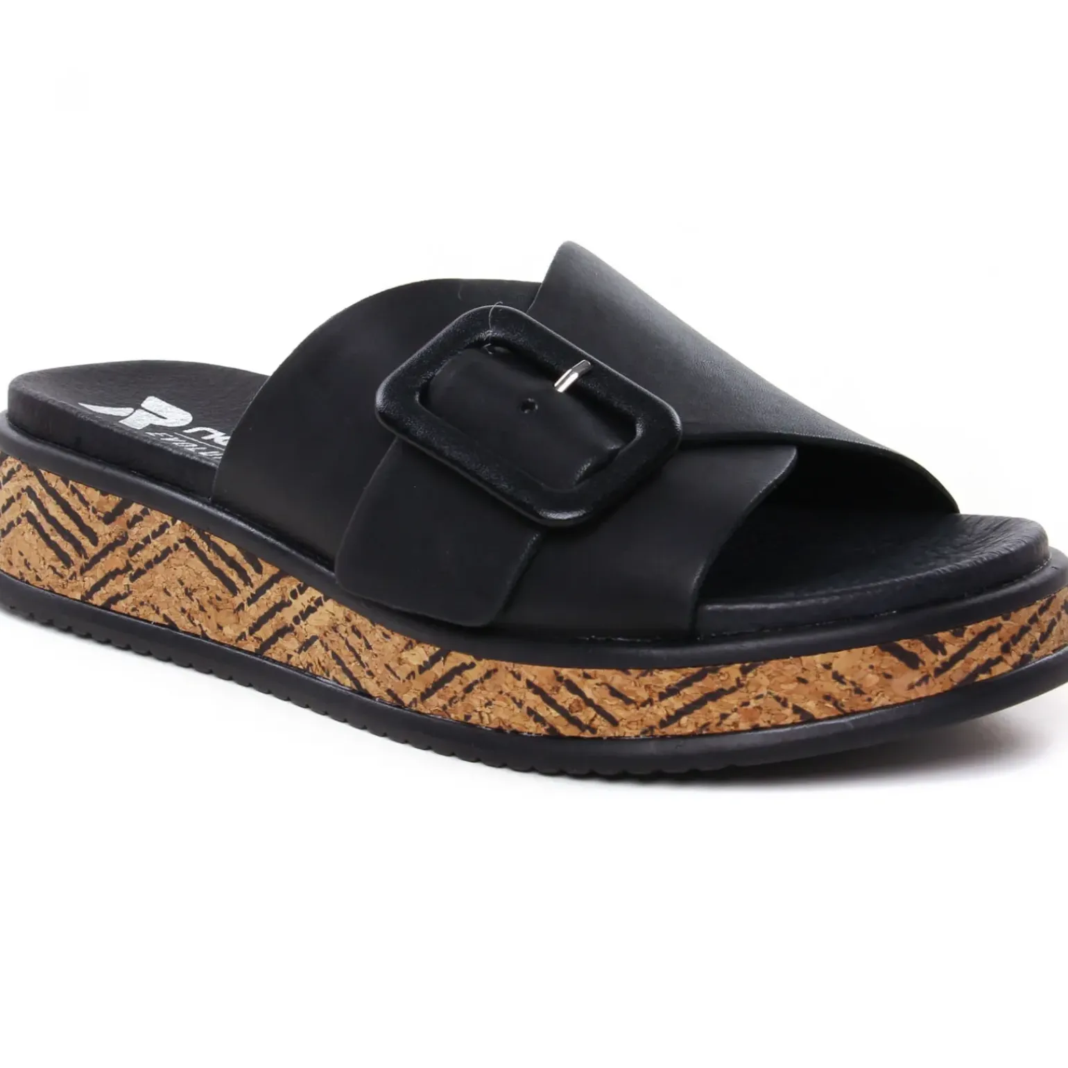 Mules Compensées Rieker W0803-00 Noir