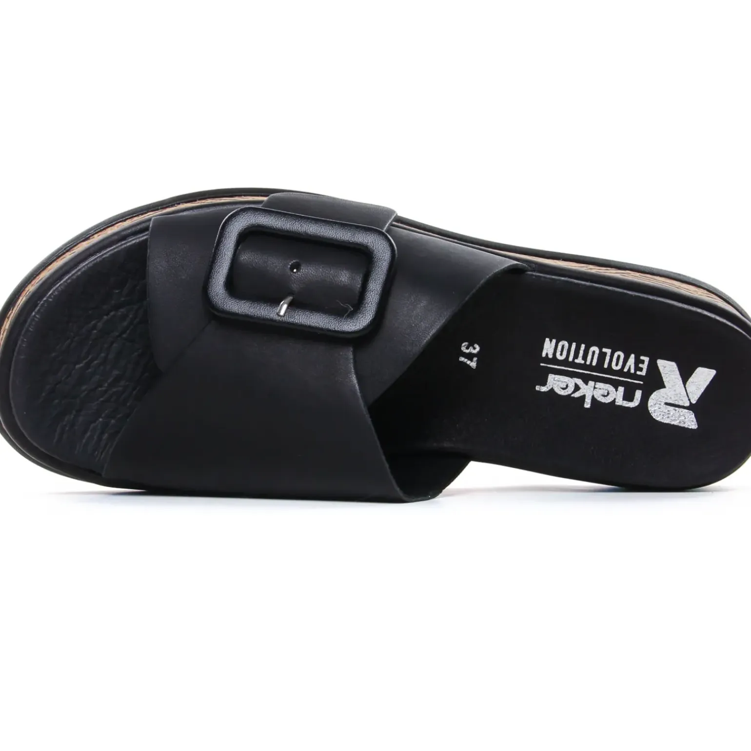 Mules Compensées Rieker W0803-00 Noir