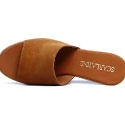 Mules Compensées Scarlatine 32622 Camel
