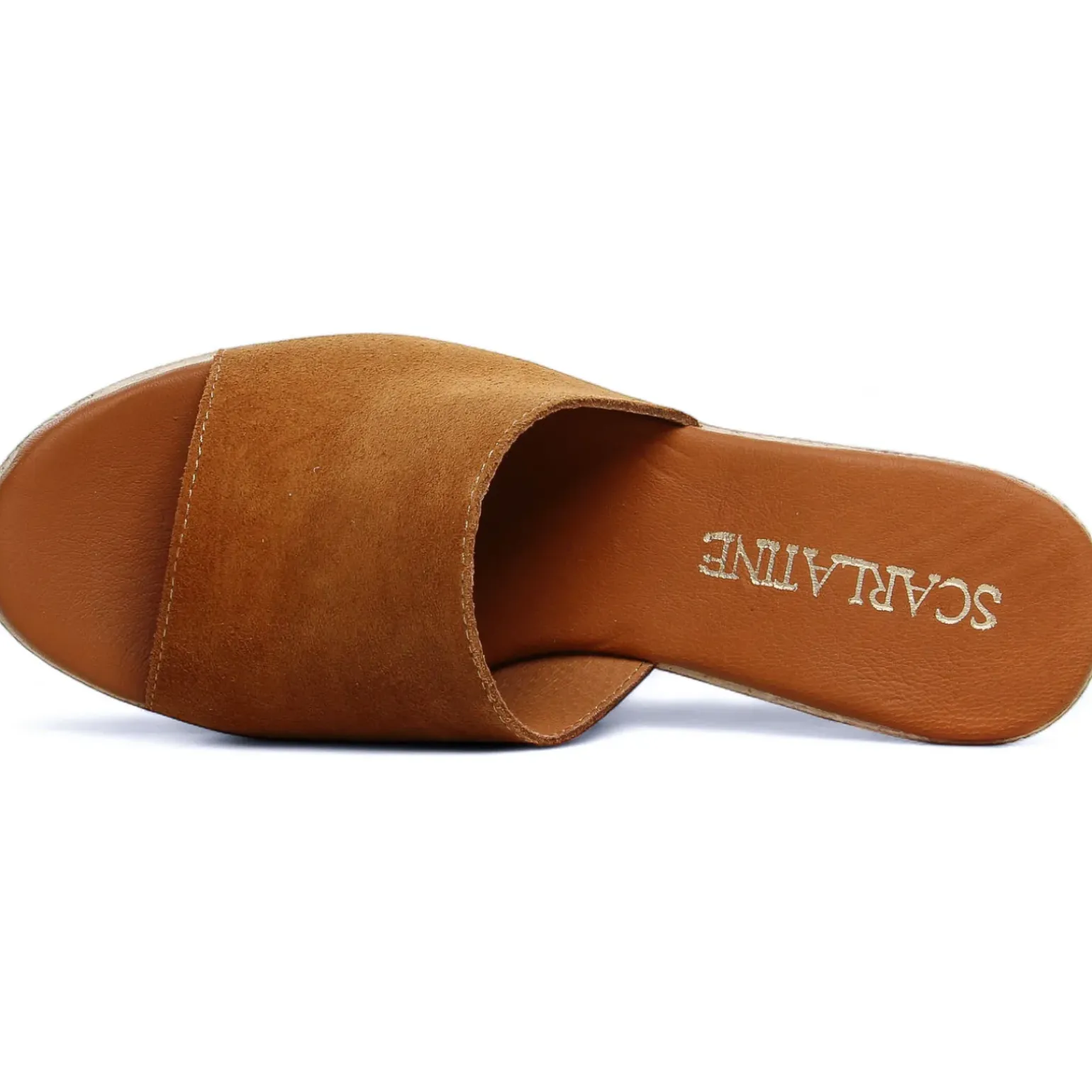 Mules Compensées Scarlatine 32622 Camel