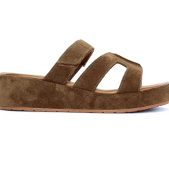 Mules Compensées Scarlatine Gafeau Camel