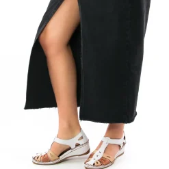 Nu-Pieds Compensés Altex Sylvette Blanc Brun