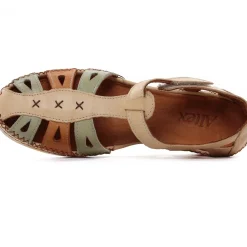 Nu-Pieds Compensés Altex Sylvette Brun Kaki