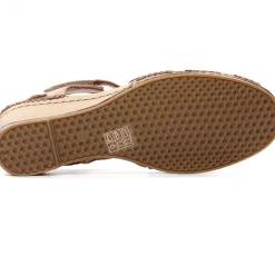 Nu-Pieds Compensés Altex Sylvette Brun Kaki