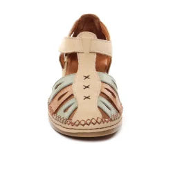 Nu-Pieds Compensés Altex Sylvette Brun Kaki