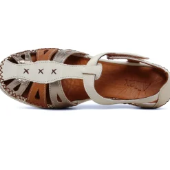 Nu-Pieds Compensés Altex Sylvette Creme Tan