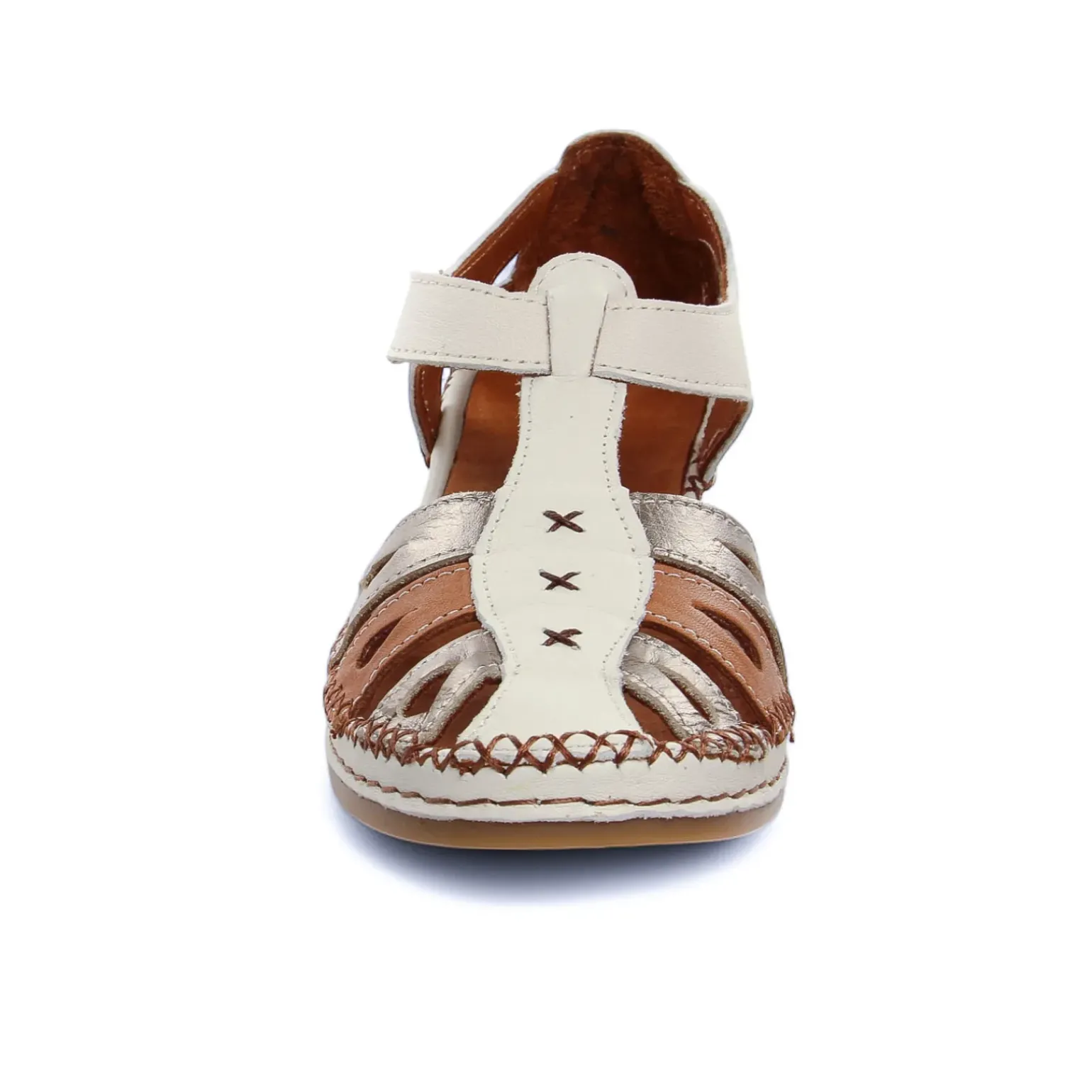 Nu-Pieds Compensés Altex Sylvette Creme Tan
