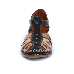 Nu-Pieds Compensés Altex Sylvette Noir Tan