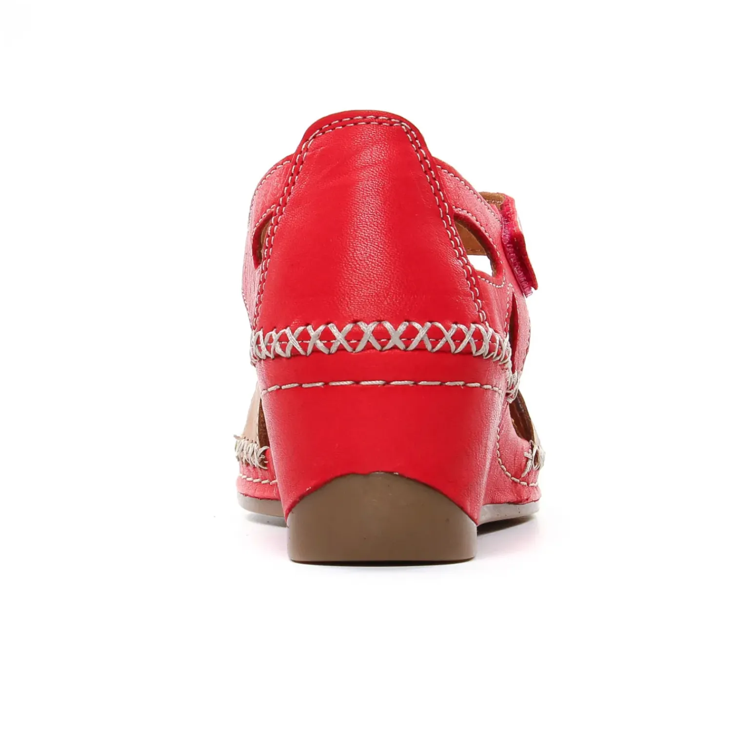 Nu-Pieds Compensés Altex Sylvette Rouge Tan
