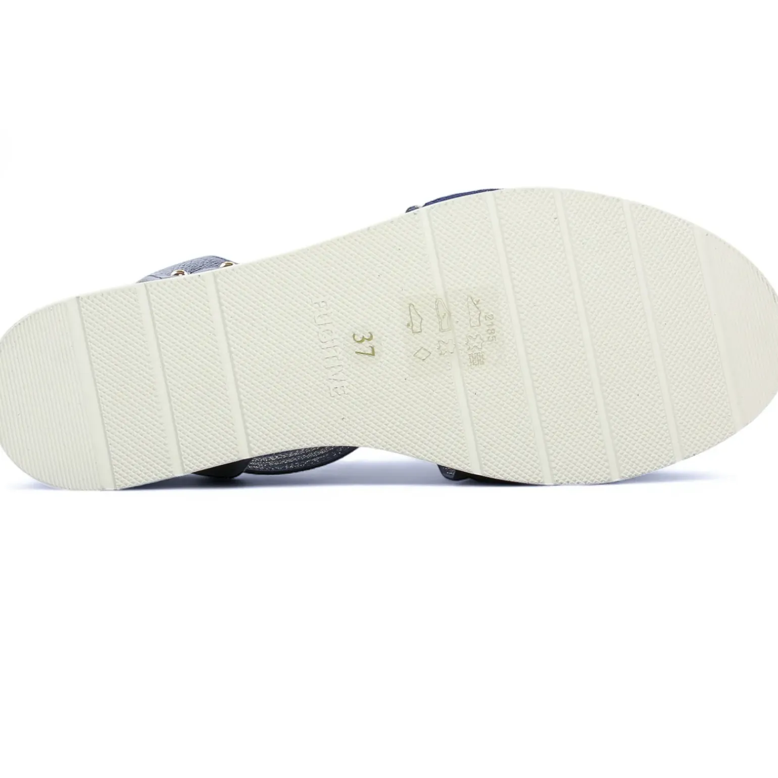Nu-Pieds Compensés Fugitive Biscui Velours Navy