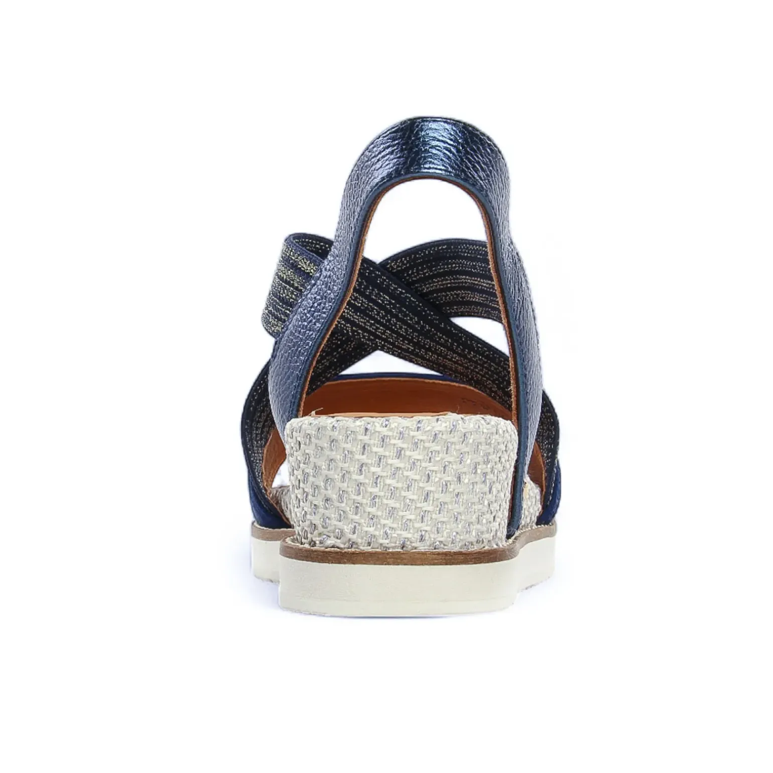 Nu-Pieds Compensés Fugitive Biscui Velours Navy