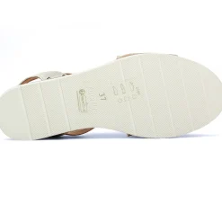 Nu-Pieds Compensés Fugitive Biscui Velour Tan