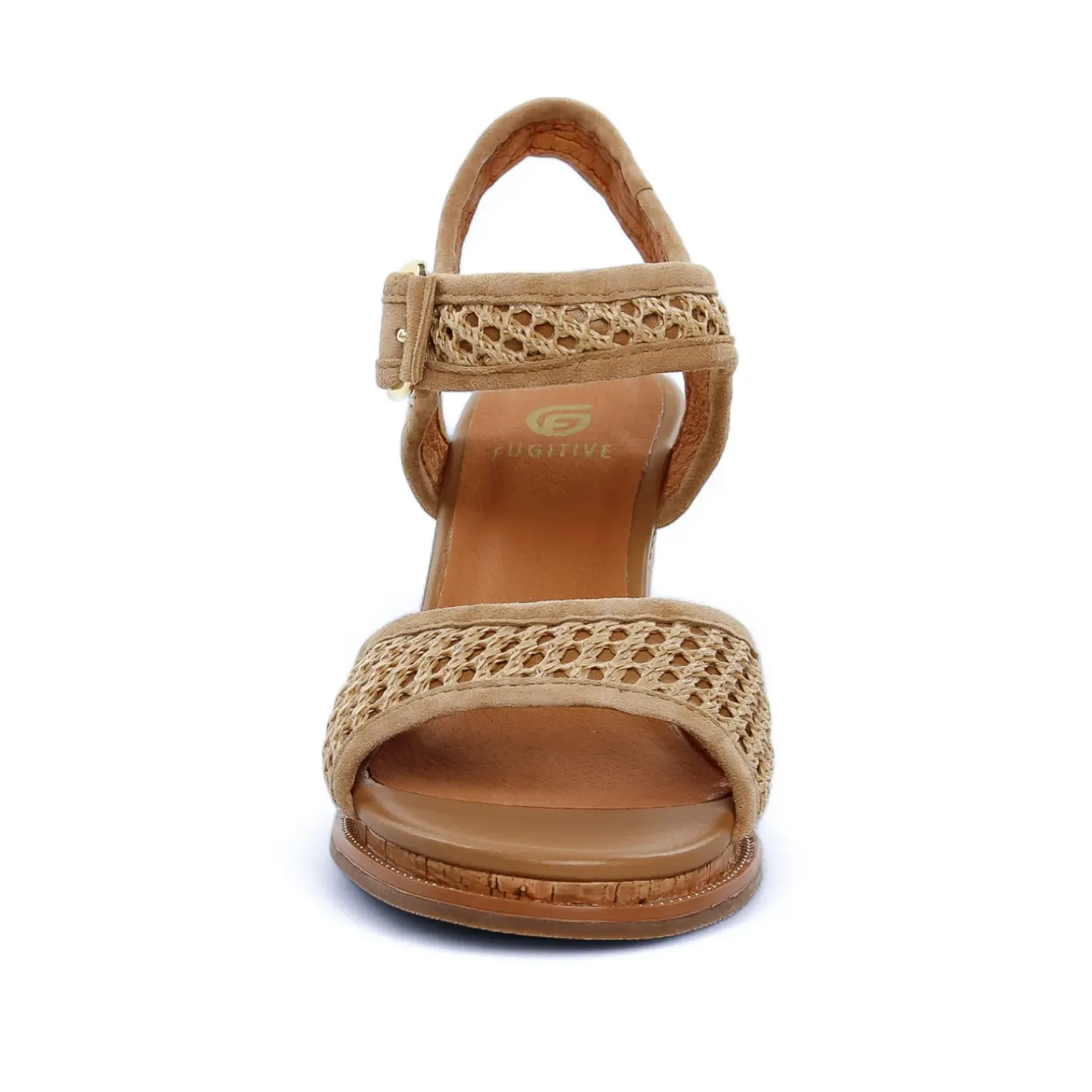 Nu-Pieds Compensés Fugitive Iroko Velour Tan